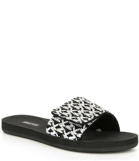 michael kors logo slide sandal